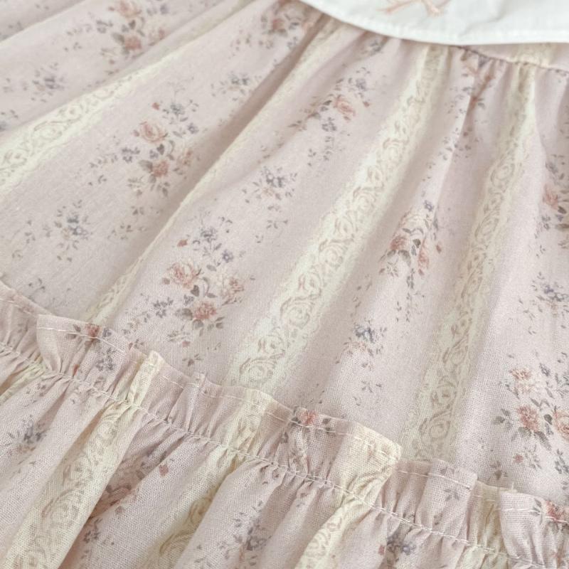 Baby Girls' Sweet Doll Collar Sleeveless Floral Princess Dress
