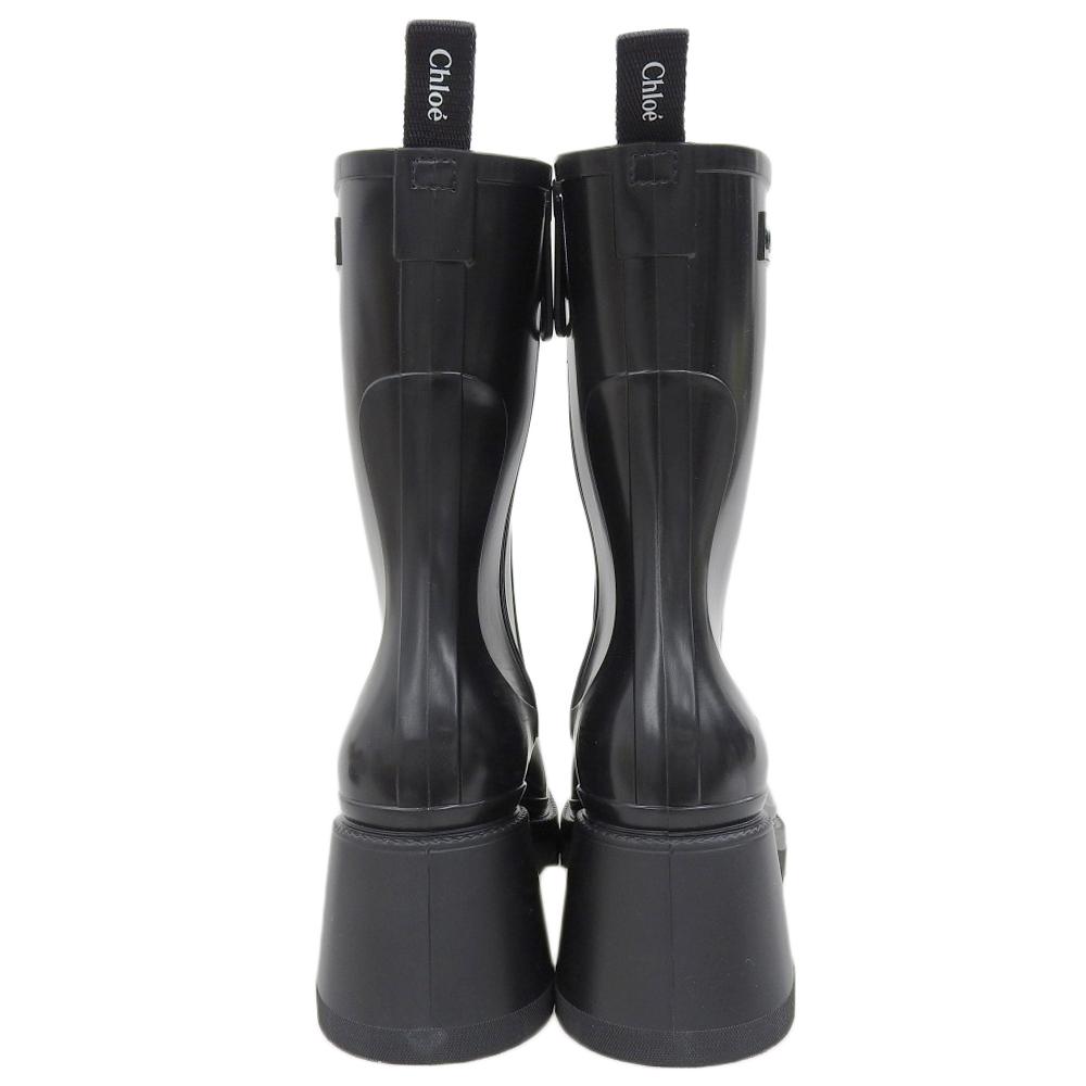 Chloe Betty Gummi-Regenstiefel, Damen, Schwarz, Größe 38, CHC19W239G800138W Schuhe 38 schwarzGebraucht