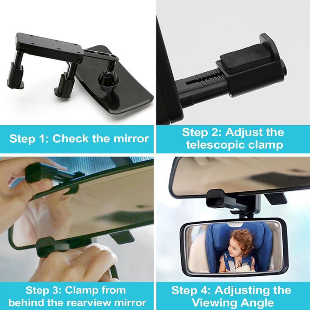 Forward Facing Rearview Mirror, Car Toddler Rearview Mirror - Car Seat Mirror with 360