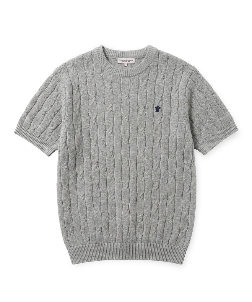 Edeunbeoleokeulleob High-Twist Linen Cable S/S Knit (Grey)