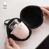 Portable Pink Ceramic Tea Set with One Pot & Three Cups - Ideal for Travel & Outdoor Use