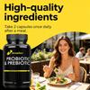 Probiotic and prebiotic capsules, each containing 4.4 billion CFU of live bacteria, 120 capsules.