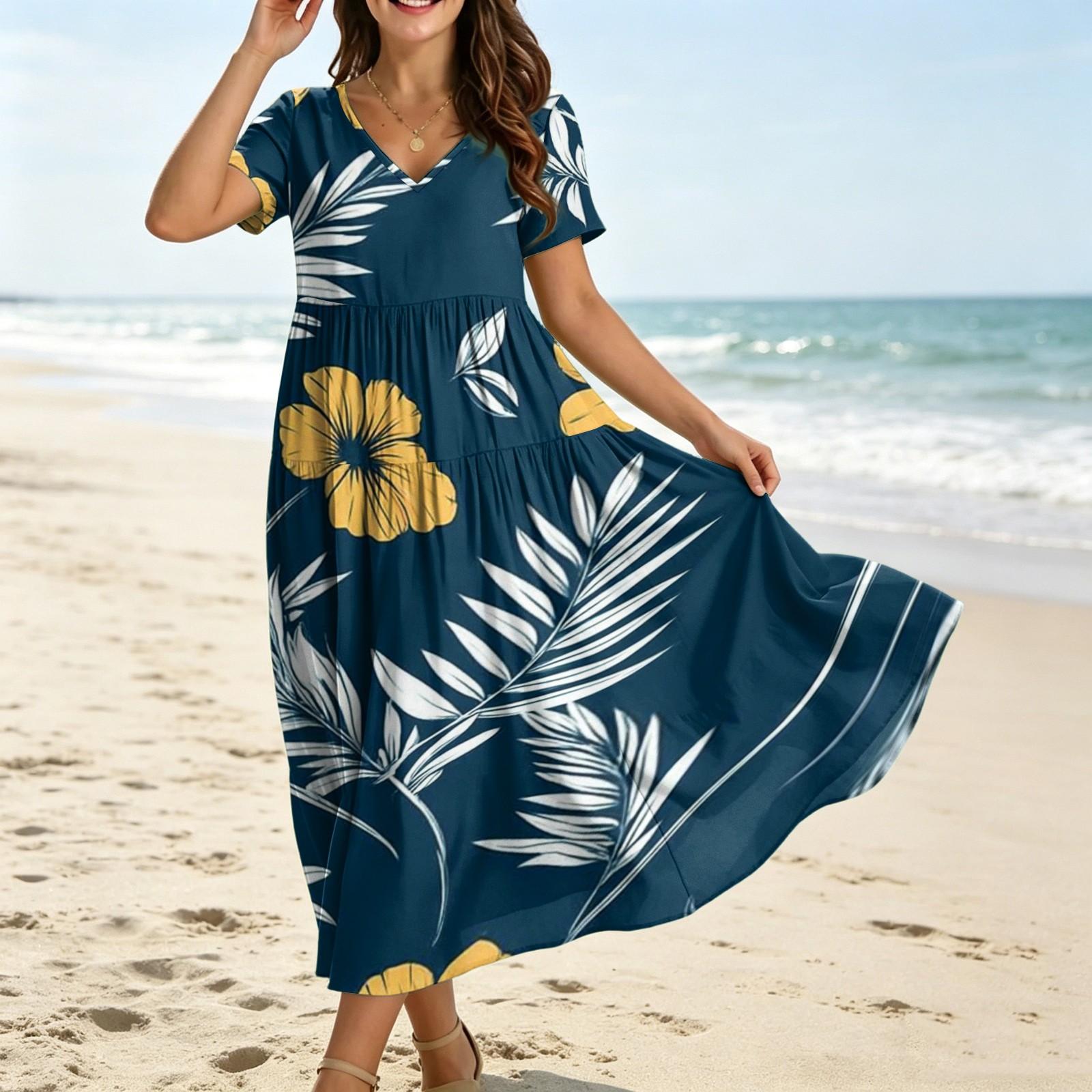 Maxi Dresses for Women Boho Maxi Dress With Sleeves Womens Maxi Dress Floral Maxi Dress Summer Maxi Dress L