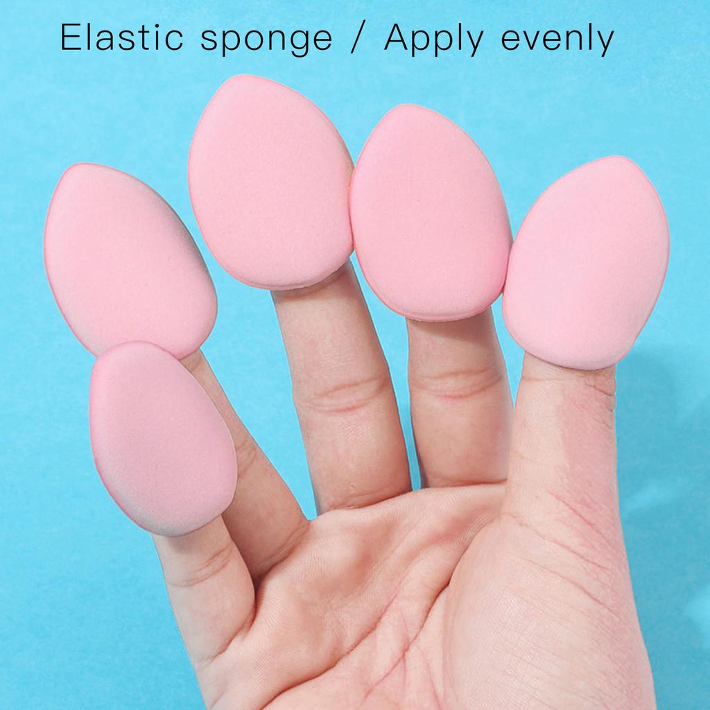 10pcs Finger Makeup Sponge Soft Elastic Cosmetic Finger Powder Puff for Foundation Concealer BB Cream