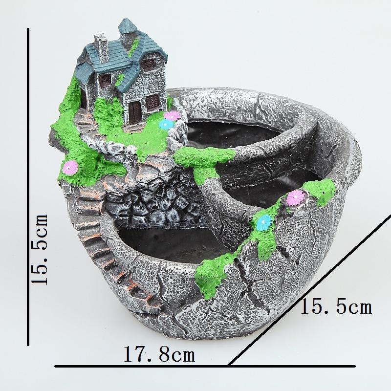 Succulent Plants Planter Flowerpot Resin Flower Pot Desktop Potted Holder Home Garden Decoration Plants Holder
