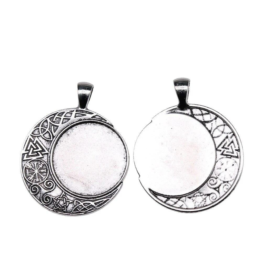 Ajuste Redondo 25Mm Cabujón de Cristal Base Bandeja de Montaje Color Plata Antigua Componentes Decoración Hecho a Mano Para Fabricación de Joyas