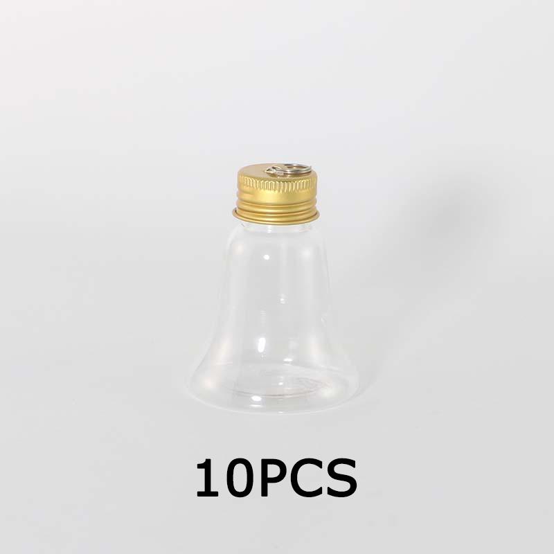 

WTEMPO Прозрачные пластиковые банки в форме колокольчика с крышками, многоразовые, рождественские мини-подарочные бутылочки, украшение для вечеринки на свадьбу, день рождения, Новый год и День святого Валентина 10pcs
