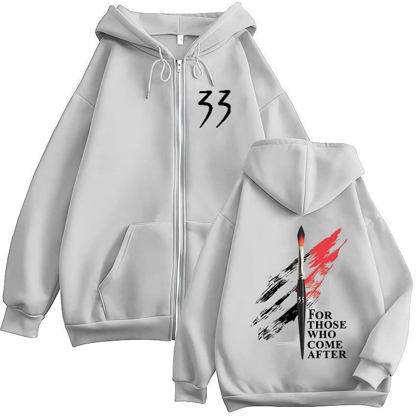 Game Clair Obscur Expedition 33 Zip Up Hoodie Men Women Casual High Quality Fashion Sweatshirt Coats Fleece Hooded