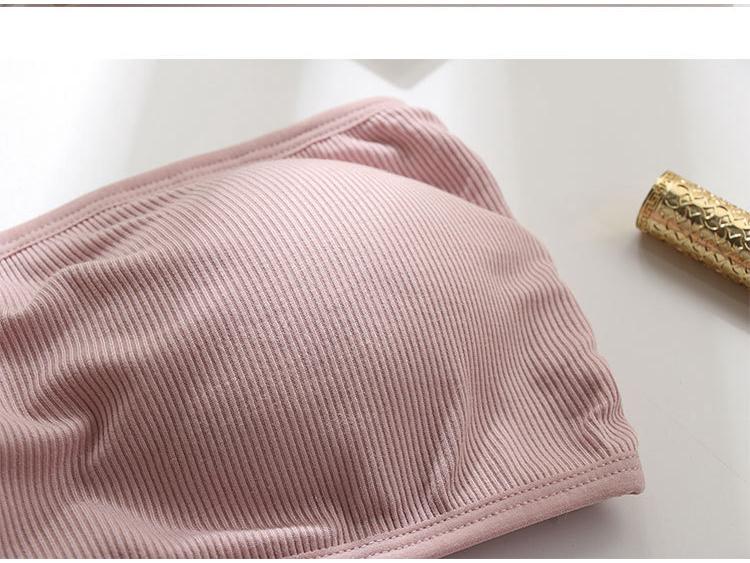 Women's Strapless Bandeau Bra with Criss-Cross Back - Anti-Exposure, Breathable, and Thin with One-Piece Chest Pad