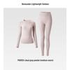 Beneunder Women's Round Neck Fleece Thermal Underwear Set