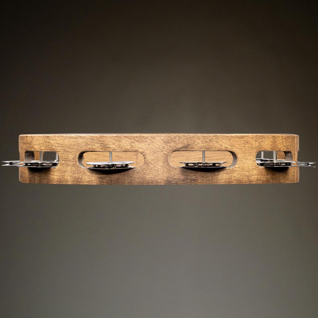 MEINL Percussion Traditional Wood Tambourine Stainless Steel Jingles 1row TA1WB []