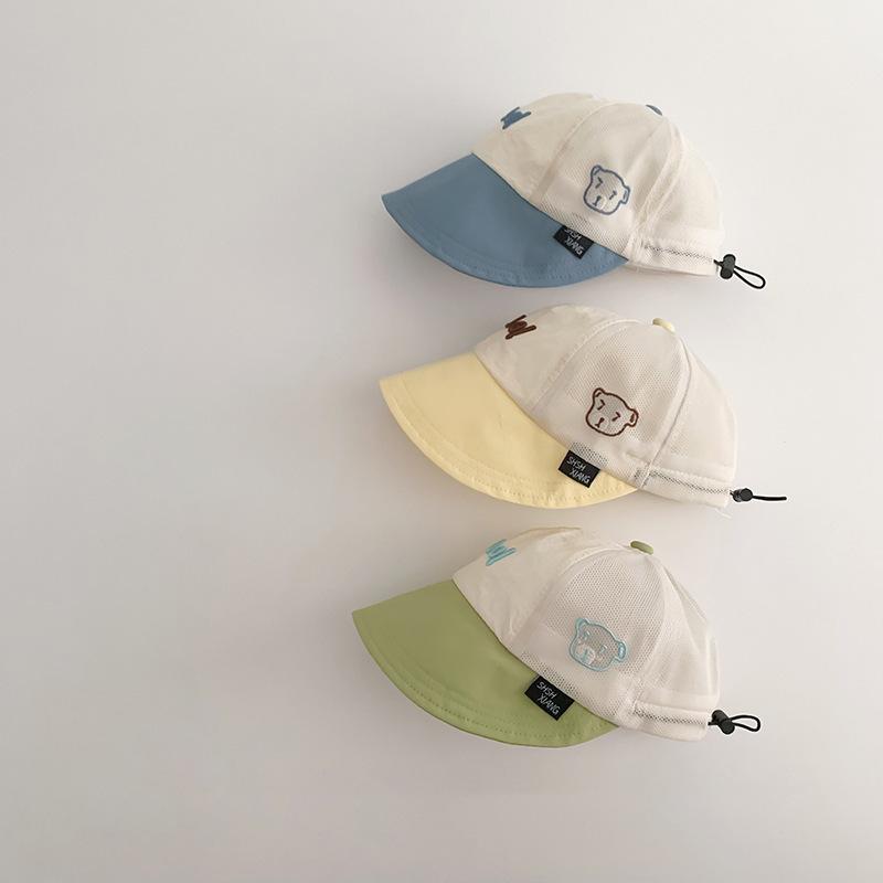 Summer Mesh Brim Sun Protection and Sunshade Baby Hat for Boys and Girls Quick-Drying Kids Baseball Cap