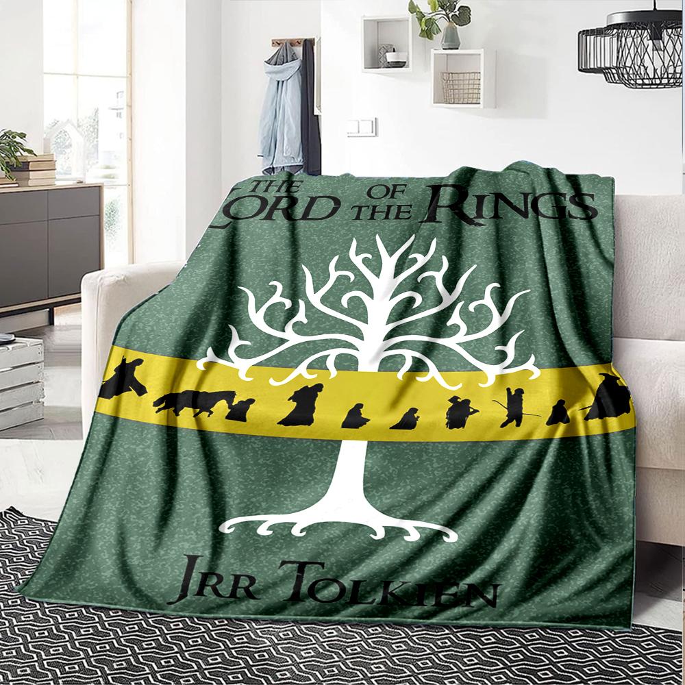 1PC The Lord of the Rings printed blanket, all season lightweight home office outdoor nap multifunctional blanket A10