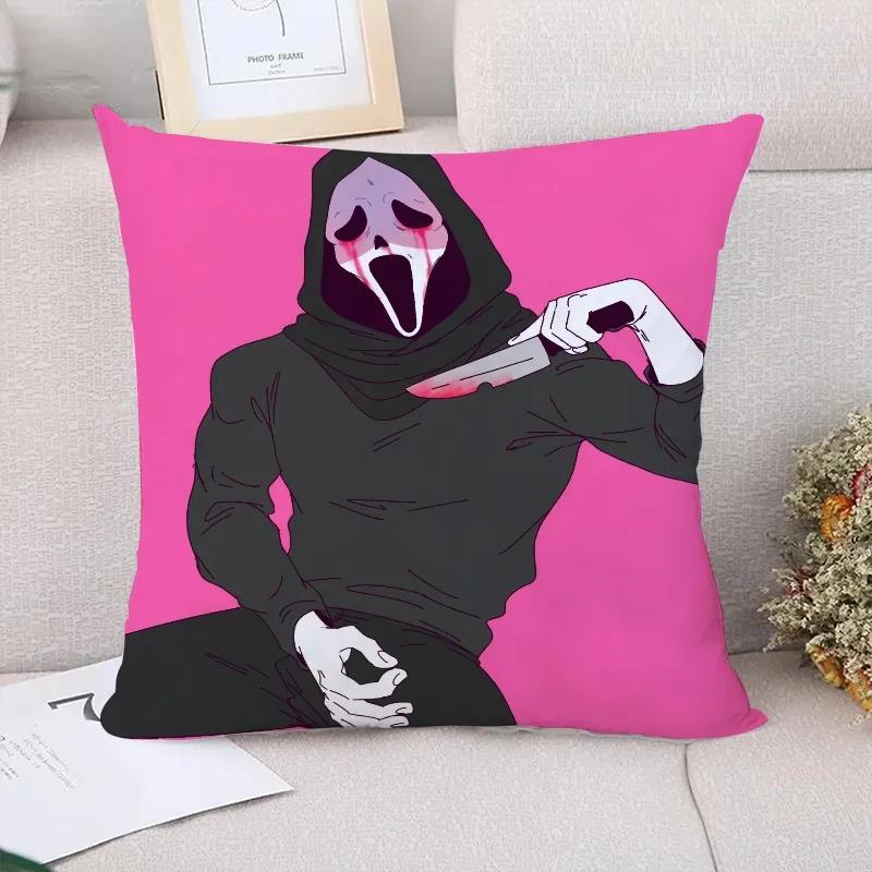 Ghostface Cushion Cover for Pillow Covers Decorative Short Plush Pillowcases X Cushions Pillowcase  Twin Size Bedding