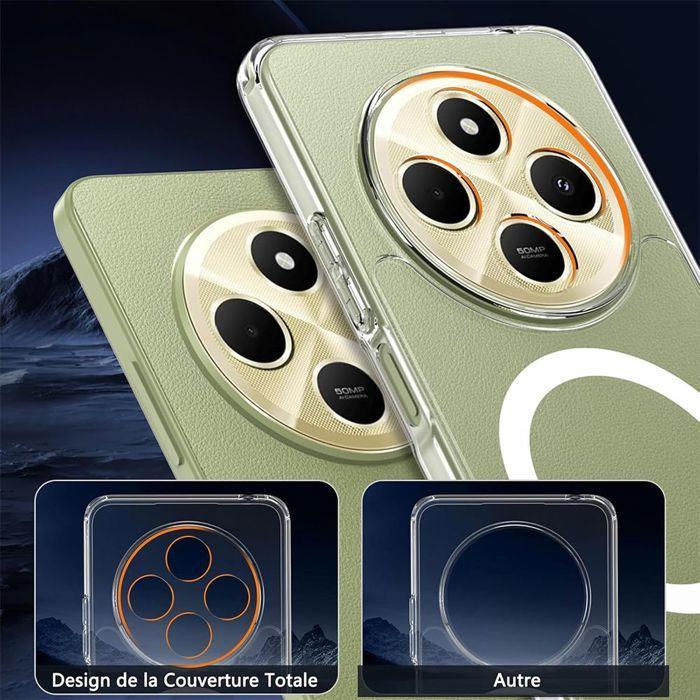 Coque de protection - E.F.Connection® - Xiaomi Redmi 14C - Magnétique - Transparent - Antichoc