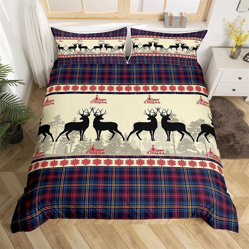 Christmas Duvet Cover Single Queen Santa Claus Bedding Set Microfiber Mermaid Tail Comforter Cover Christmas Gnome Quilt Cover