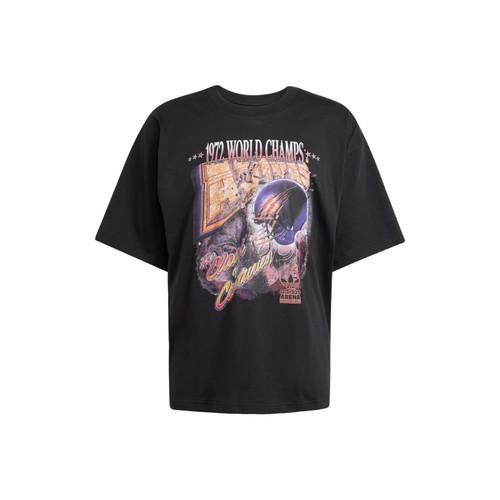 adidas Originals Men s Black Crew Neck Printed Loose Short-Sleeve T-Shirt S