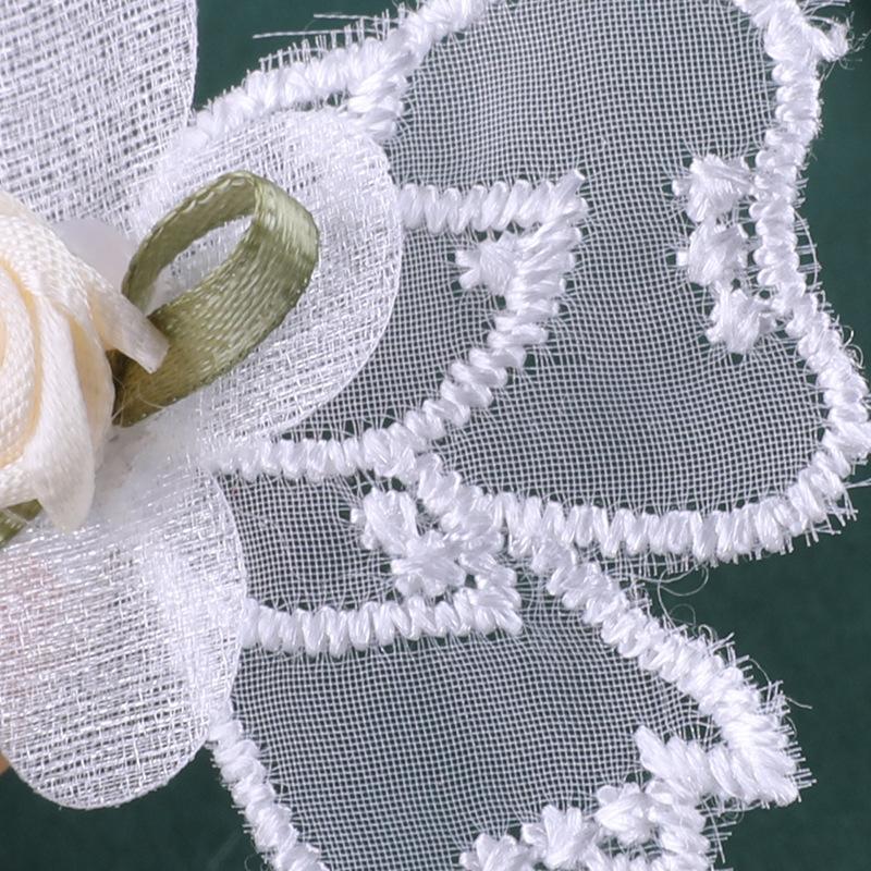 Cute Cartoon Mesh Bow Lace Embroidery Sticker DIY Hand Account Accessories Accessories Brooch Hairpin Hair Accessories Accessories