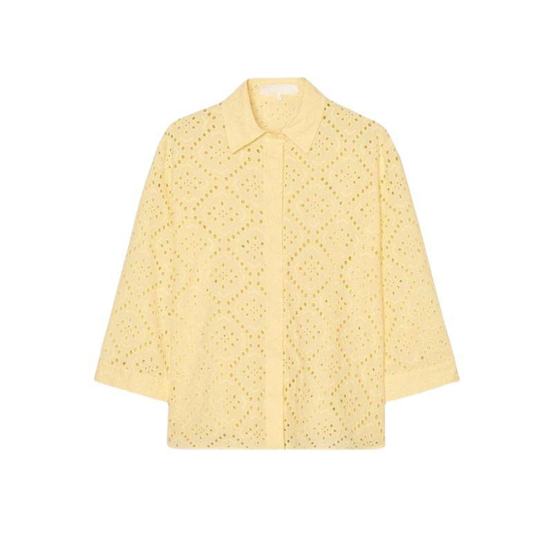 

Весна Новая Женская Одежда Повседневная Однобортная Вырезы Вышивка Длинные Рукава Лацкан Рубашка 4786075 Yellow L