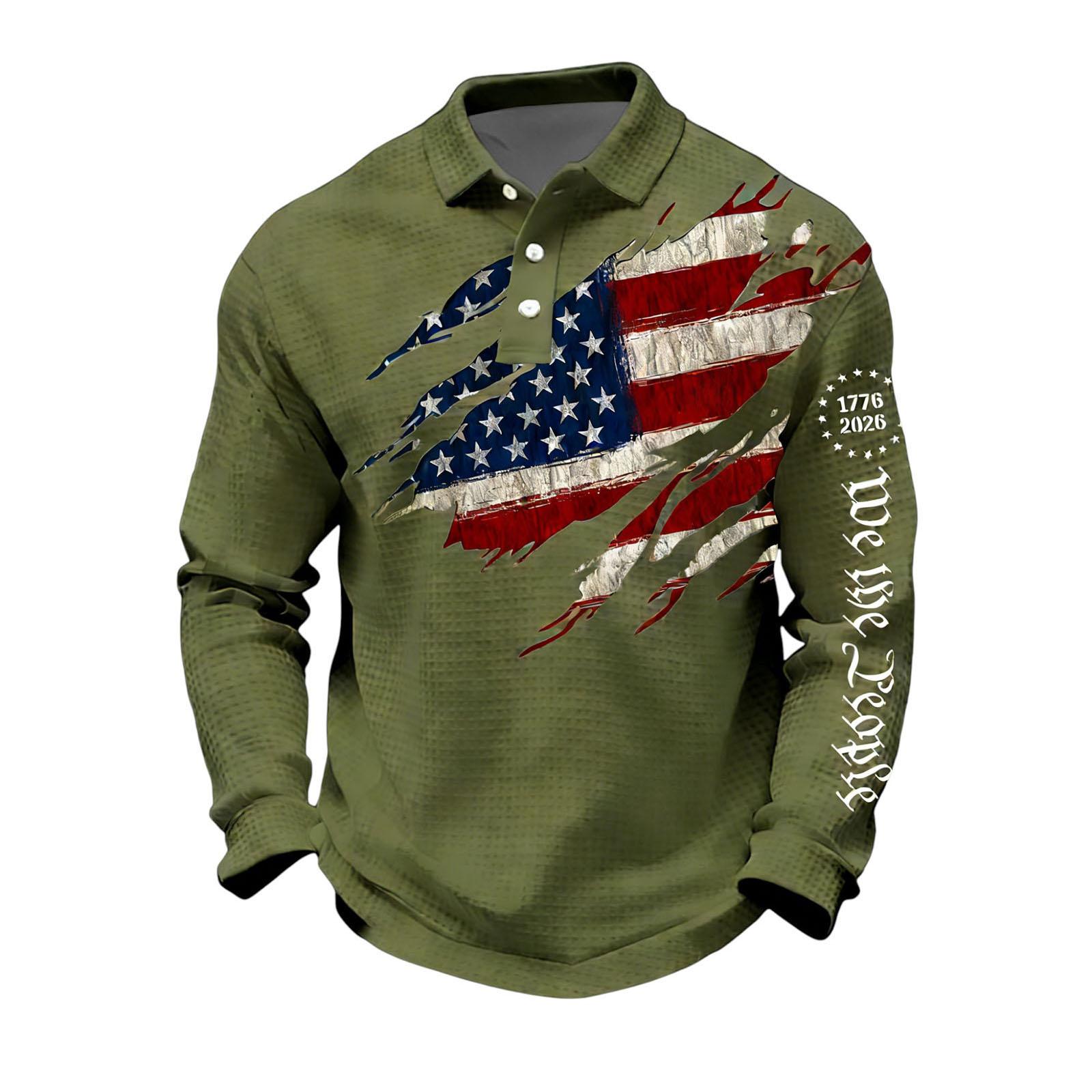 

Мужская повседневная рубашка с воротником на пуговицах с длинным рукавом S