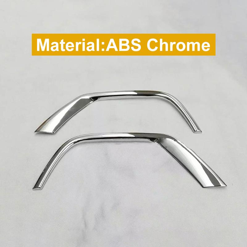 For Jeep Compass 2017 2018   ABS Chrome Front Tail Bumper Fog Light Lamp Cover Trim Garnish Molding Accessories