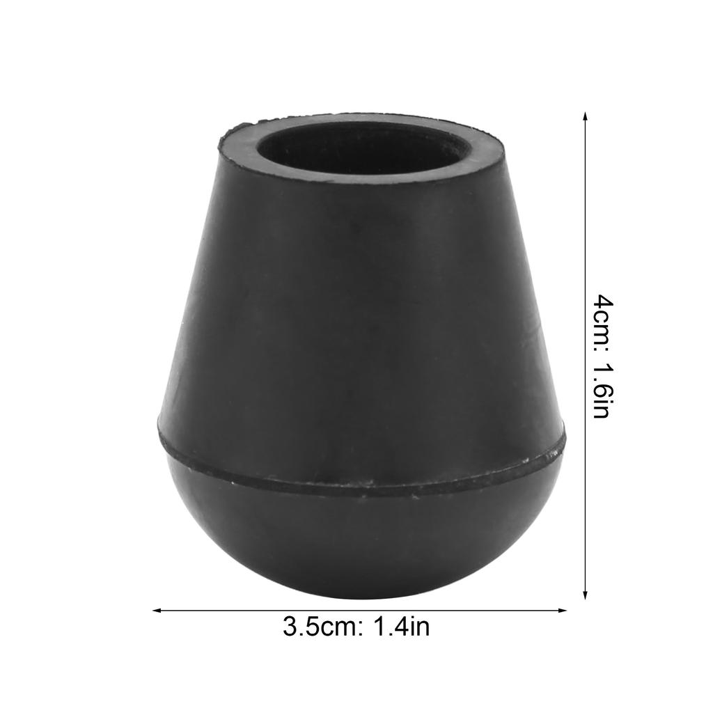 19mm Walking Cane Tip Prevent Slip Wearable Low Noise Round Rubber Crutch Tips for Bath Chair Foot 10pcs