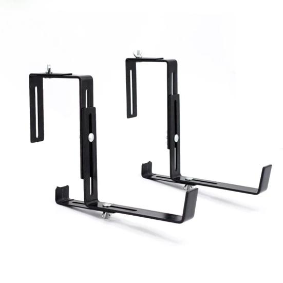 1 set di ganci per vasi di fiori regolabili, robusti e facili da installare, in ferro, da appendere alla parete, per vasi di piante