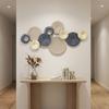 Metal Wall Art, Modern Hanging Wall Decor with Multi-Disc Design for Living Room Bedroom Dining Room