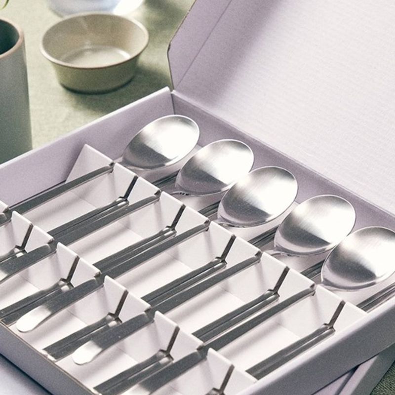 Sosomoso Elegant All-stainless Steel 5-person Spoon and Cutlery Set