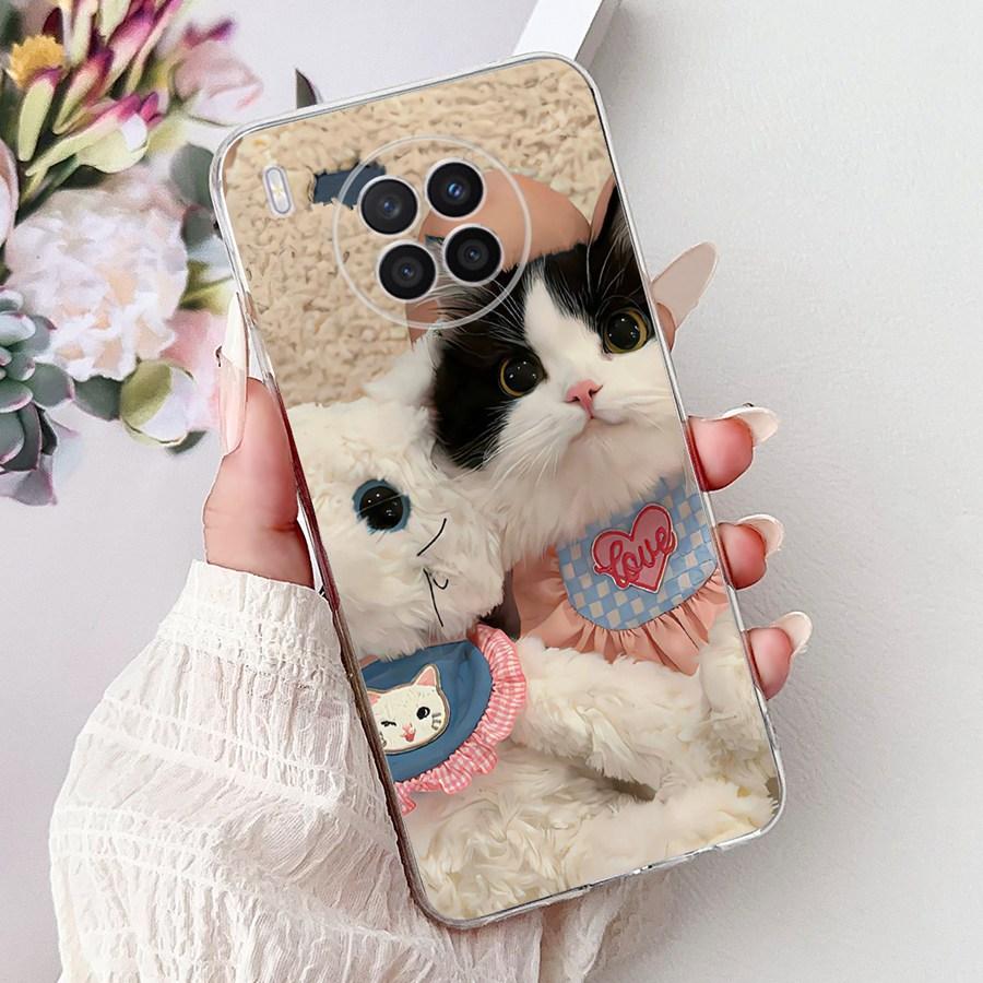 

For Huawei Nova 8i Case Honor 50 Lite Back Cover flower Butterfly Painted Soft Silicone TPU Shells For Honor50 Lite Nova8i Capa Huawei Nova 8i