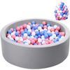 Ball Pit with 100 Colorful Balls - Ball House, Circular Foam Pool, Indoor Play Equipment, High-Density Foam, Soft and Fluffy Texture, Perfect for