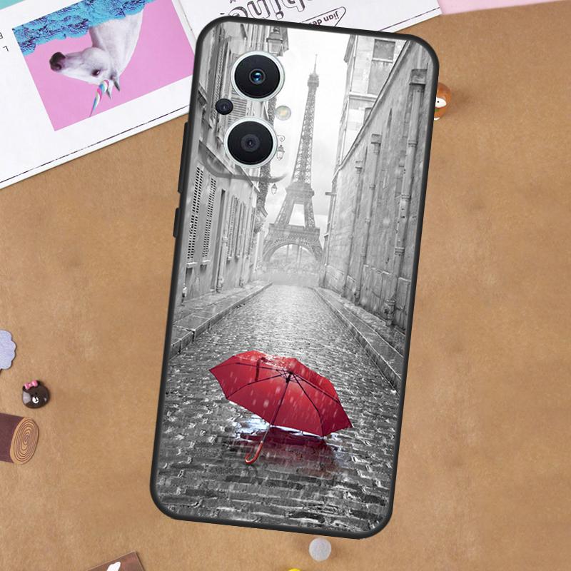 Paris Eiffel Tower For OPPO Reno 11F 12F 13F 14F 10 11 12 13 14 Pro 7 8 Lite 8T OPPO Find X5 X6 X8 X9 Pro Case