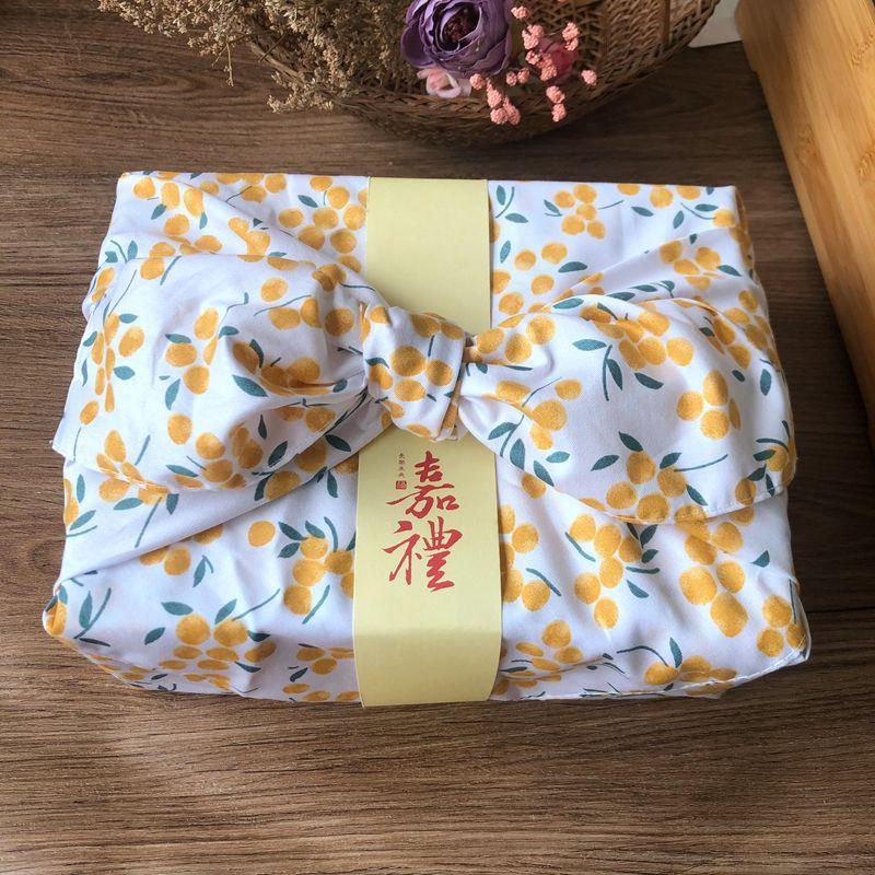 

Tablecloth Extra Large Wrapping Cloth Wrapping Cloth Receiving Blanket Japanese Style Wrapping Cloth Dining Table Fabric Japanese Packaging 78cm Ginger yellow(Does not include accessories) 50*50