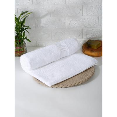 Cotton Bath Towel | 500 GSM | Fade Resistant | White