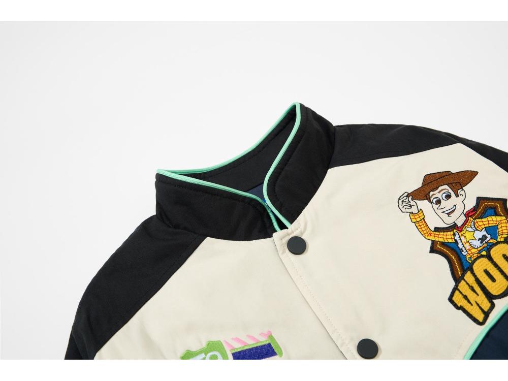 Chaqueta de Béisbol Patchwork de Dibujos Animados de Moda para Hombre - Otoño de Corte Holgado con Cuello Alto