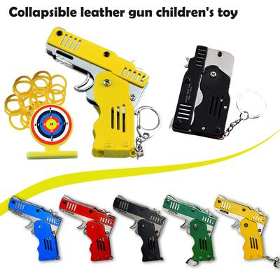 Full Metal Folding Rubber Band Toy Outdoor Sports Keychain Toy