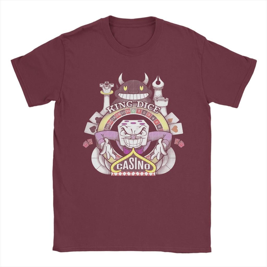 Cuphead King Dice Casino T Shirt Summer Fashion T Shirts Adult Cotton ONeck Oversize Clothes Short Sleeve Y2K Casual Tops