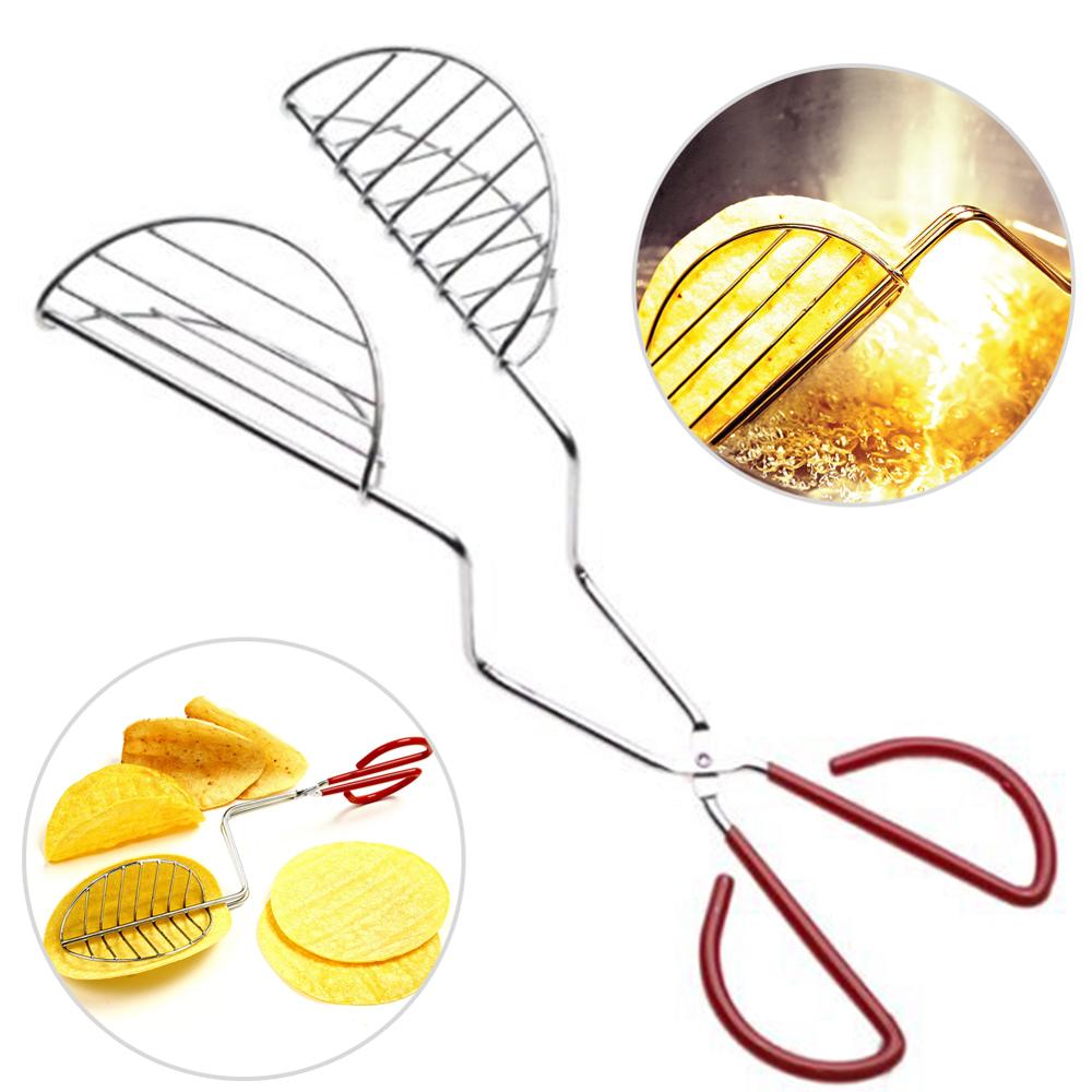 Mexican pancake shaped frying basket Stainless steel tower rack Pancake ...