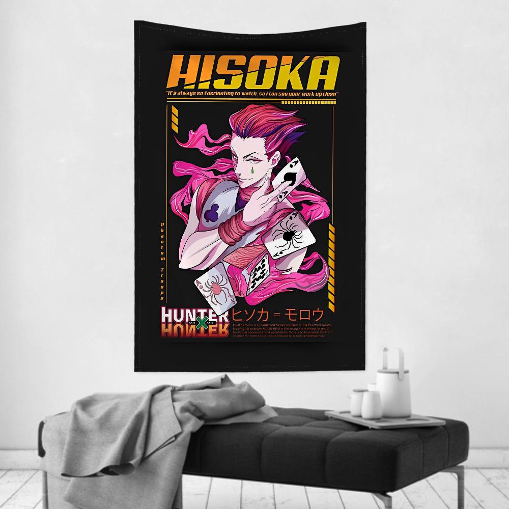 

Гобелен из аниме Hunter X Hunter Практичная настенная ткань Универсальный для вечеринок и декора комнаты Отлично подходит для комнат Семейных пространств 74x94cm(29x37in)