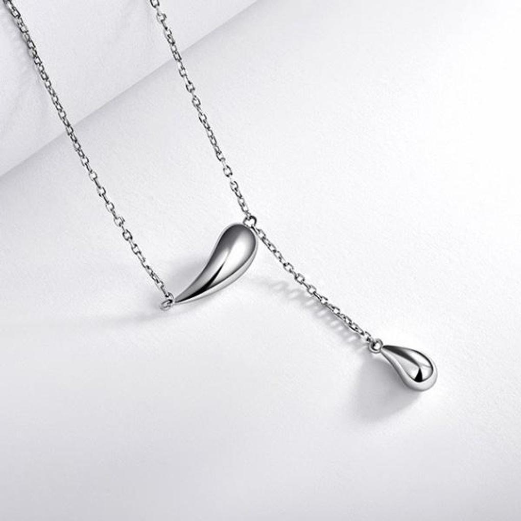Women's Daily Cold Double Waterdrop Chain Necklace
