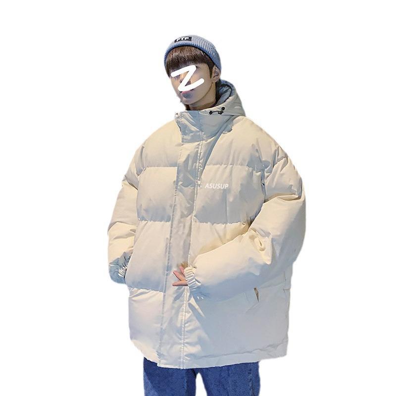 Men's Hooded Cotton Jacket - 2025 Autumn/Winter Youth Trend, Thick Padded for Warmth, Stylish Brand, Ideal for Middle School Students