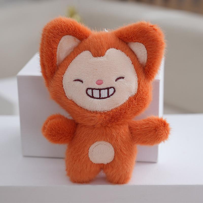 Cute Adorable Small Fox Plush Pendant Keychain Doll Stuffed Animal Toy For Bags