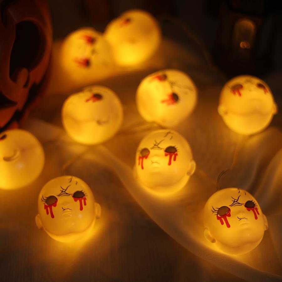 Top Selling LED Halloween Decoration Pumpkin Ghost Light String Decoration Decoration Pendant Ghost Festival Decoration