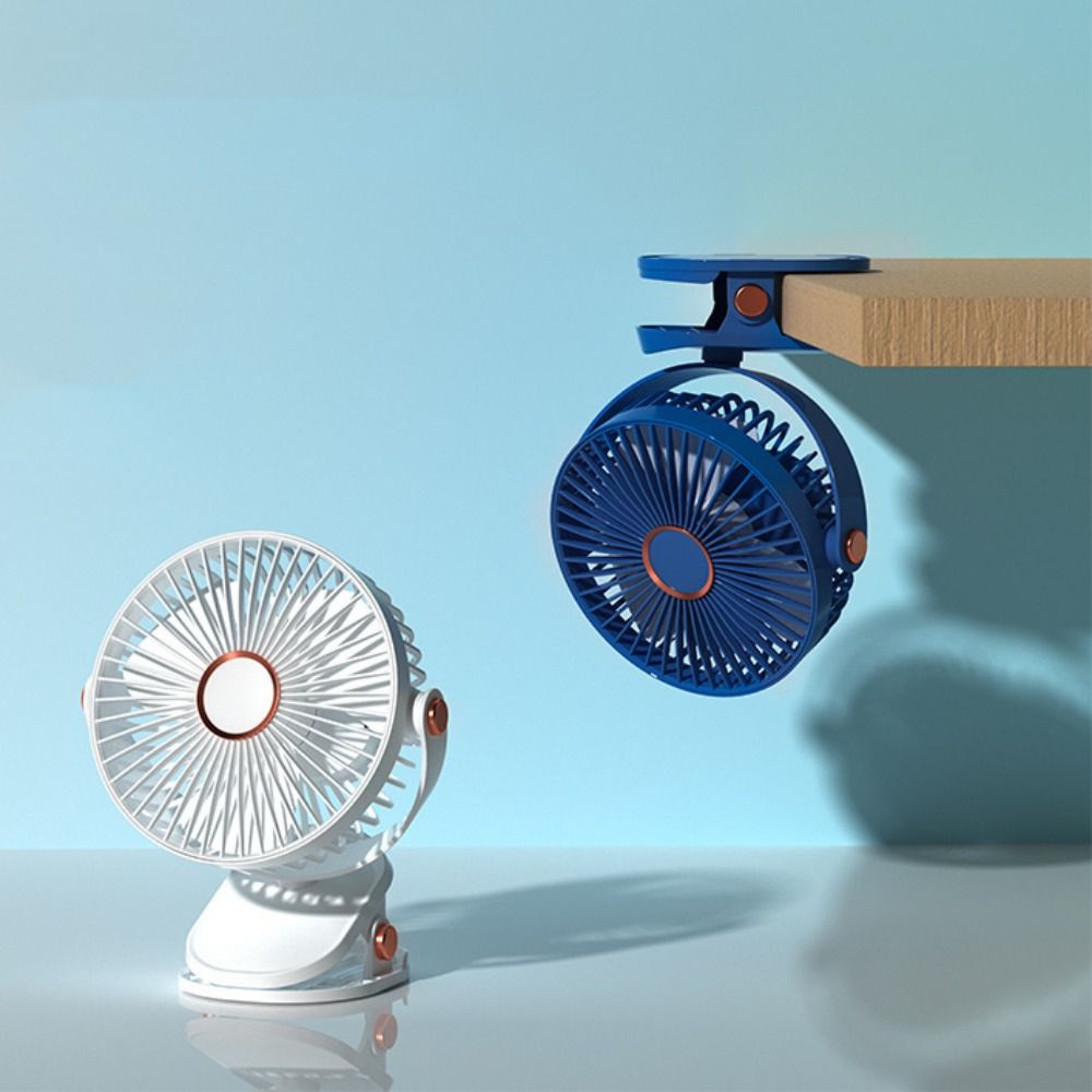 

6 Inches Desktop Fan USB Rechargeable Student Dormitory Fan Portable Office Fan синій