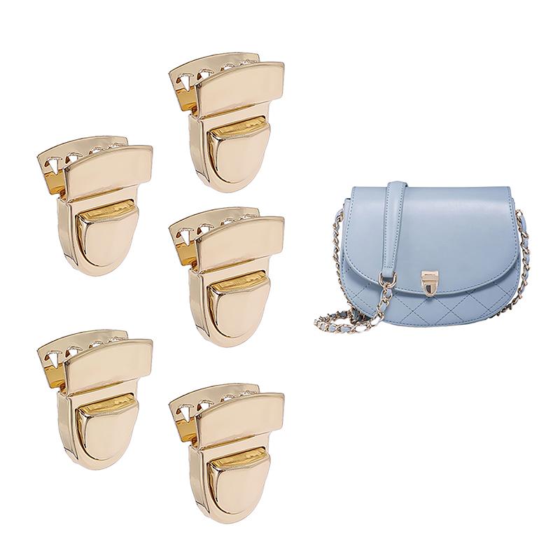5Pcs Metal Locks Bag Clasp Catch Buckles For Handbags Shoulder Bags Purse Totes Closures Snap Clasps Diy Craft Accessories