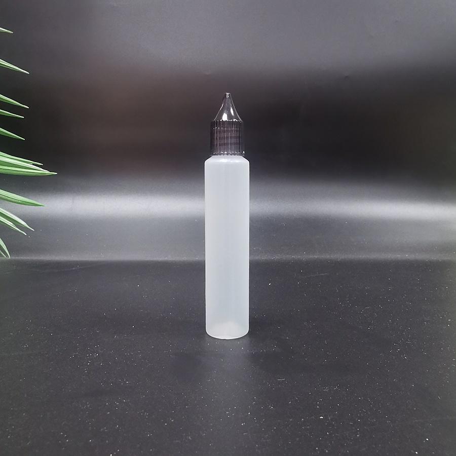 30/50/100 Adet 30ml LDPE Plastik Enjeksiyon Şişesi Taşınabilir Kalem Şeffaf Kristal Tek Boynuzlu At Kapaklı Elektronik Damla Yağı Saklama Şişeleri 4