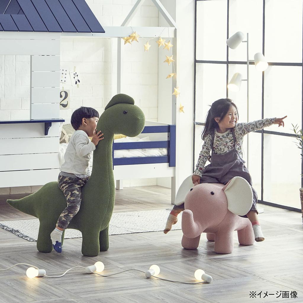 Sekikagu Plush Animal Stool, Animal Deer, 80kg Weight Capacity, Cotton Woven, Brown, Spoon Me, 332582