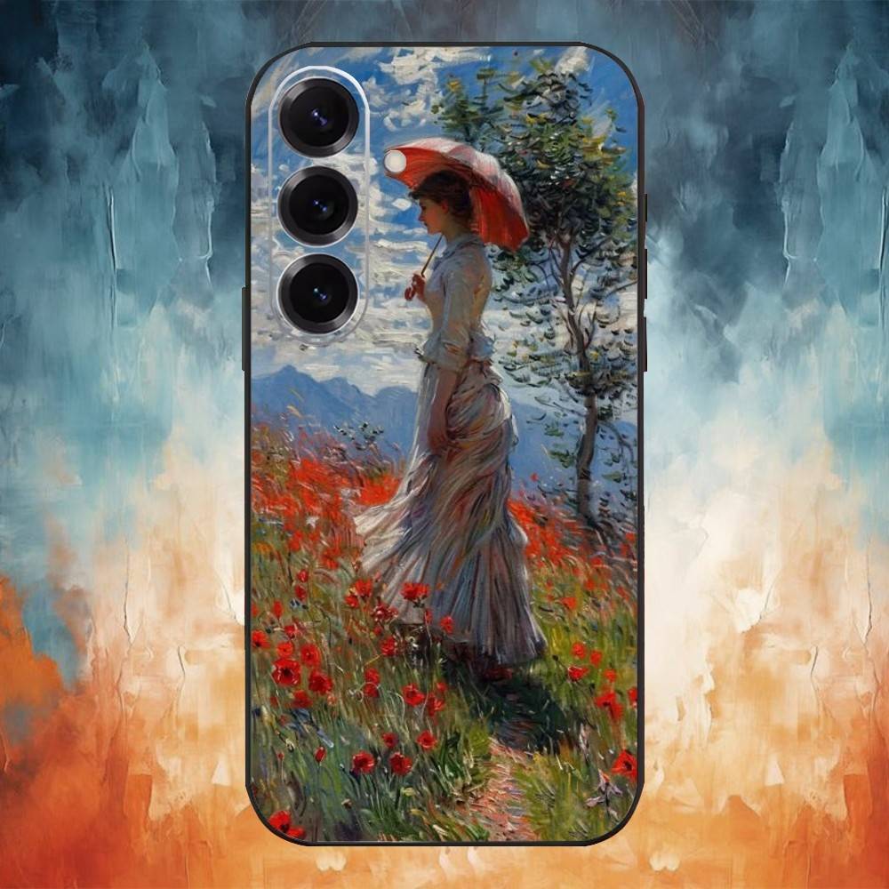 Van Gogh Monet Oil Phone Case For Samsung Galaxy A91,80,73,72 ,71,53,52,32 ,31,22,21s,20,Soft Black Case Samsung a70