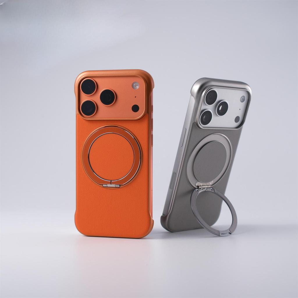 Compatible Magnetic Stand Borderless Case for iPhone 17 PRO MAX, Ultra-thin, Drop-proof Protection.
