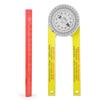 Miter Saw Protractor 360 Horizontal Angle Finder Featuring Precision Engraved Scales For Carpentry Cutting Positioning